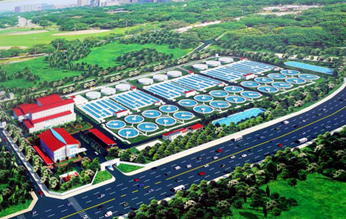 Construction of Yen Xa wastewater treatment plant with capacity of 270,000 M3/day in Hanoi city of Yen Xa wastewater treatment system