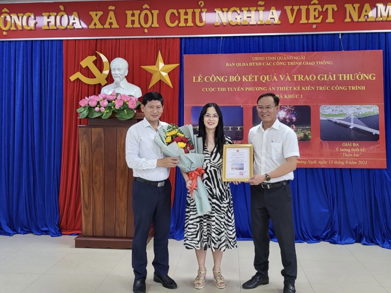 CHODAI & KISO-JIBAN VIETNAM RECEIVED THE AWARD AT THE AWARD CEREMONY OF THE ARCHITECTURAL PLAN SELECTION COMPETITION FOR TRA KHUC 1 BRIDGE