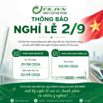 CHODAI & KISO-JIBAN VIỆT NAM THÔNG BÁO NGHỈ LỄ QUỐC KHÁCH 02/09